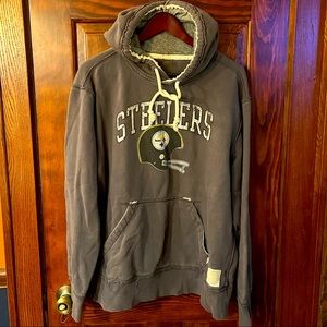 Distressed faded Pittsburgh Steelers sweatshirt hoodie